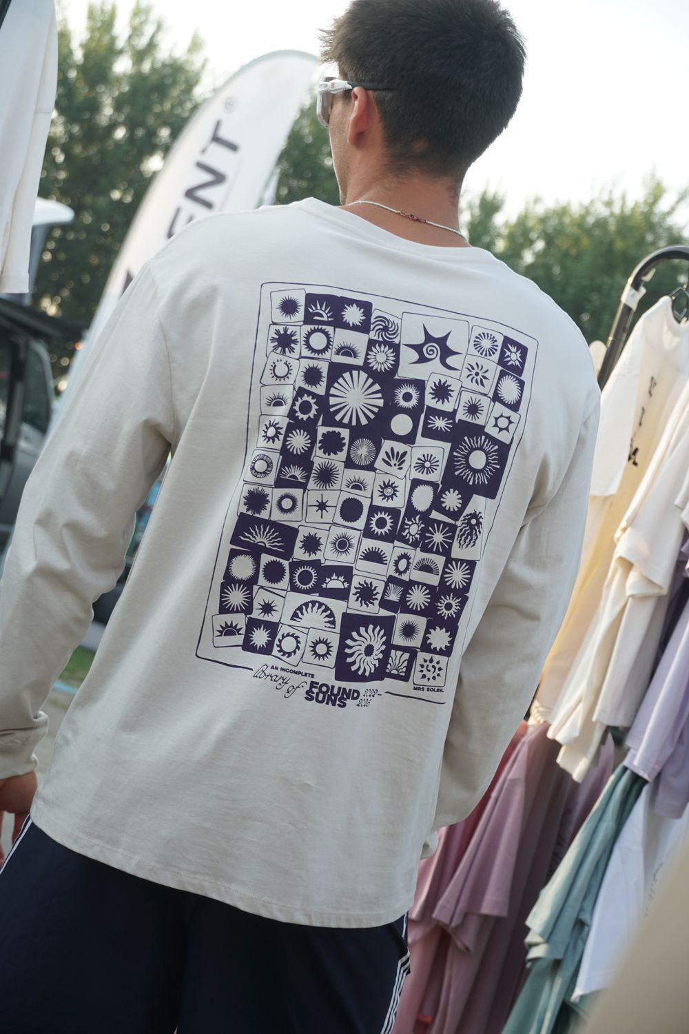 SONNENSAMMLUNG Longsleeve - Bio Baumwolle - handbedruckt