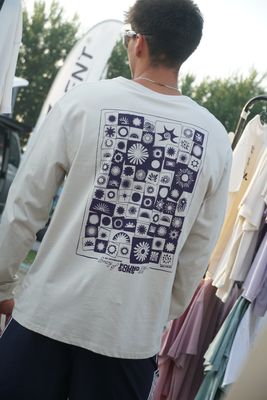 SONNENSAMMLUNG Longsleeve - Bio Baumwolle - handbedruckt