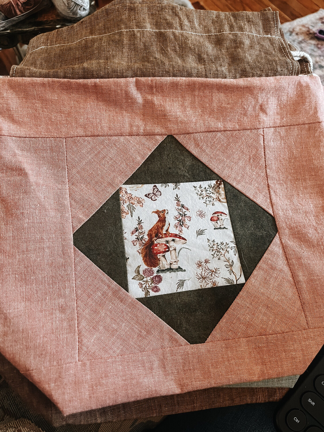 Standard Squirrel Drawstring Project Bag