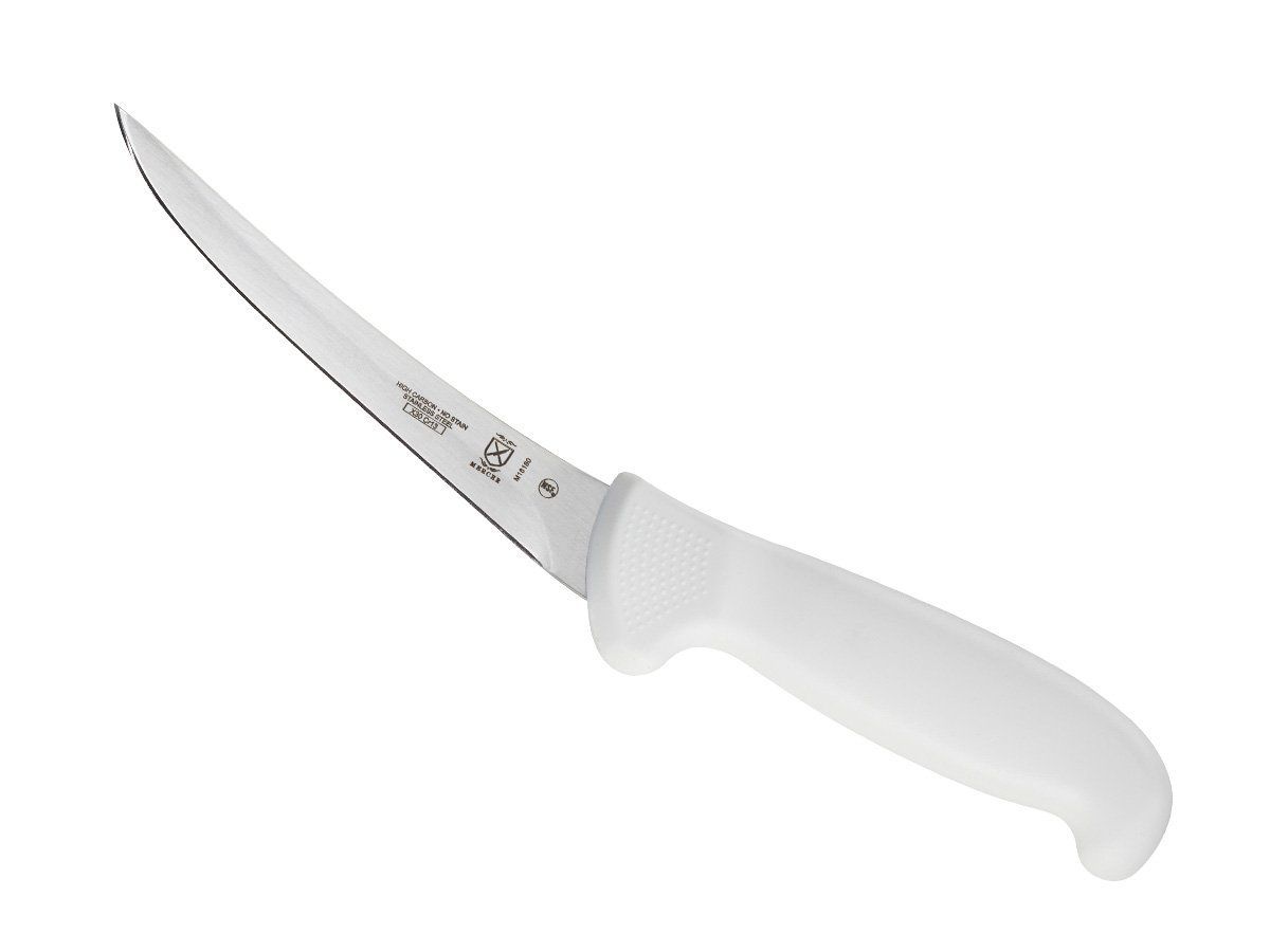 Mercer Culinary Ultimate 6&quot; Steel Curved Boning Knife, White