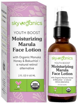 Sky Organics Youth Boost Moisturizing Marula Face Lotion for All Skin Types, 2 fl oz