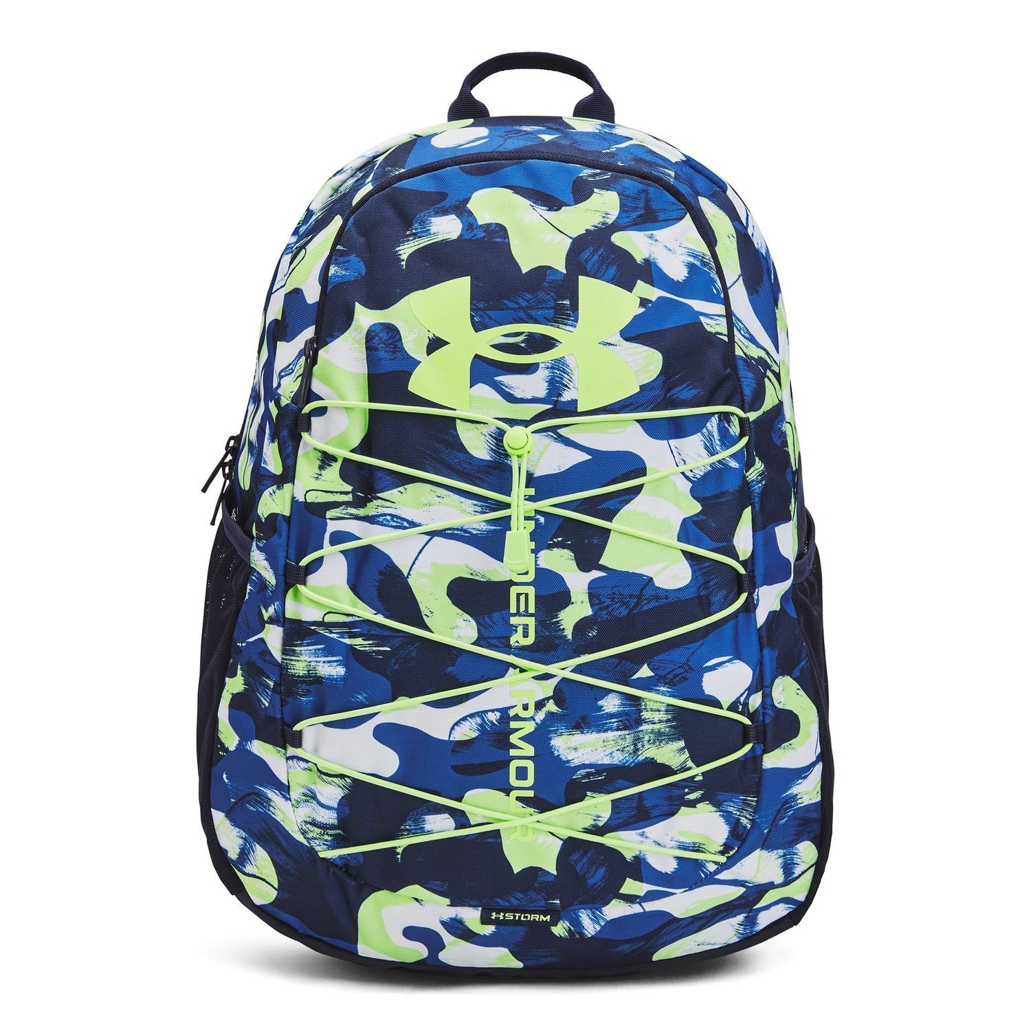 Under Armour Unisex-Adult Hustle Sport Backpack, (432) Tech Blue/Midnight Navy/Morph Green, One Size Fits All
