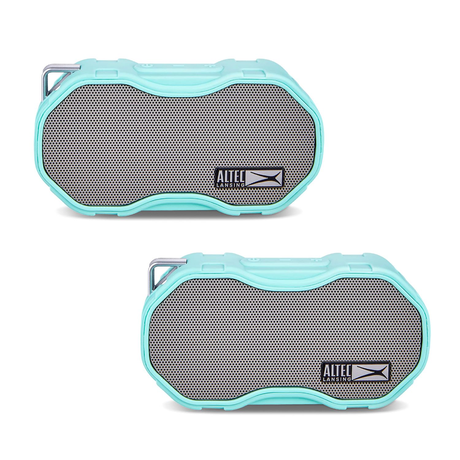 Altec Lansing Baby Boom XL - Waterproof Bluetooth Speaker, Wireless &amp; Portable Speaker for Travel &amp; Outdoor Use, Deep Bass &amp; Loud Sound, 2 Pack, Mint