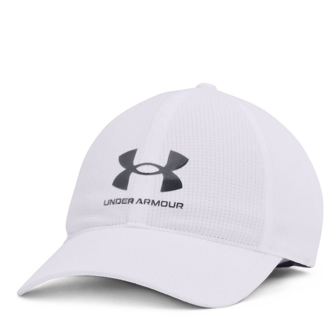 Under Armour Men&#39;s Armourvent Adjustable Hat , White (100)/Pitch Gray , One Size Fits Most