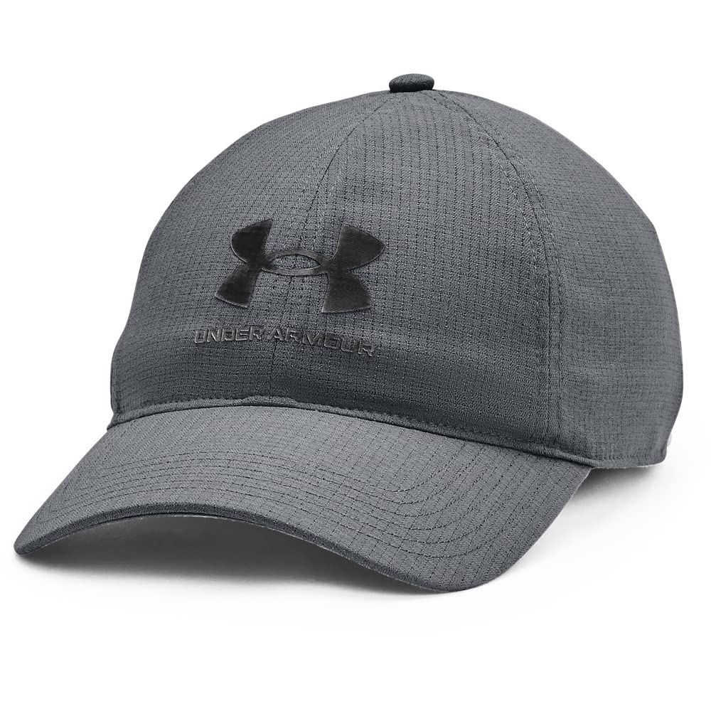 Under Armour Men&#39;s Armourvent Adjustable Hat , Pitch Gray (012)/Black , One Size Fits Most
