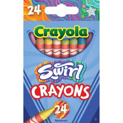 Crayola Crayons, 6-1/4Ã¯Â¿Â½, Swirl, Pack Of 24 Crayons