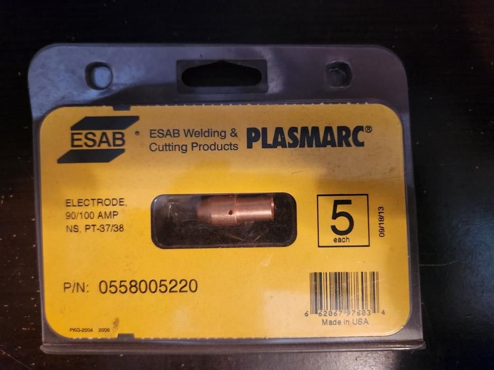 ESAB 0558005220, Plasma Electrodes for PT-37/38, Pack of (5)