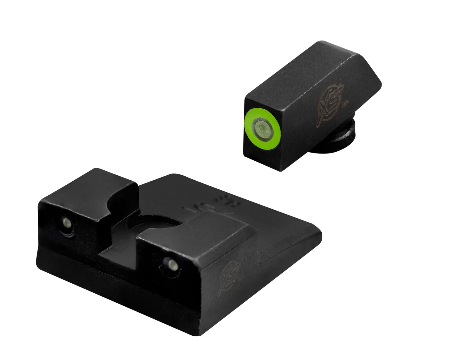 XS SIGHTS R3D Tritium Night Sight for S&amp;W M&amp;P, Sig, Canik, Taurus, and HK Pistols, Front and Rear Glow in The Dark Tritium for Tactical Applications (Green, Taurus G2)