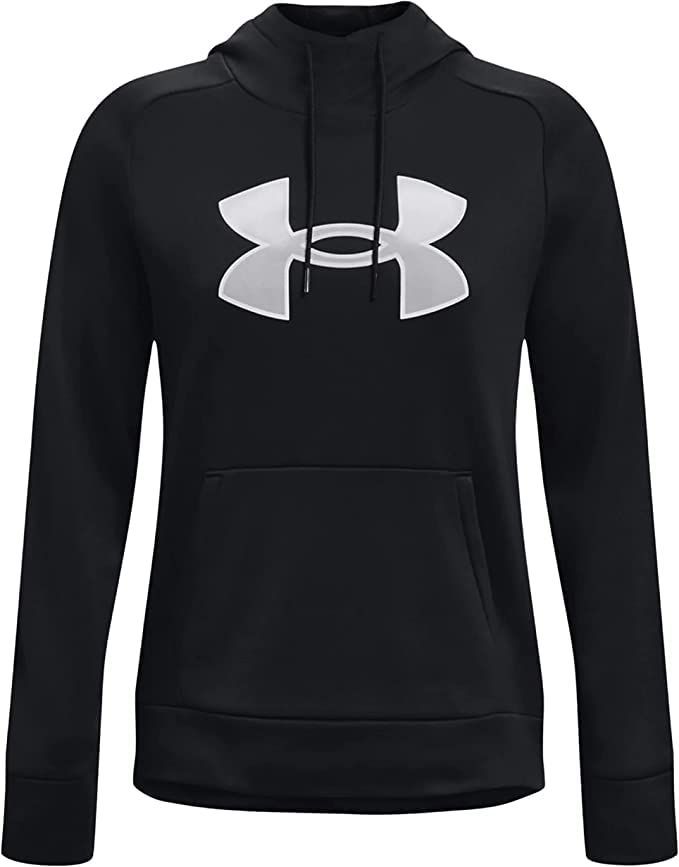 Under Armour Women&#39;s Fleece Pullover Hoodie (as1, alpha, m, regular, regular), Black/Grey