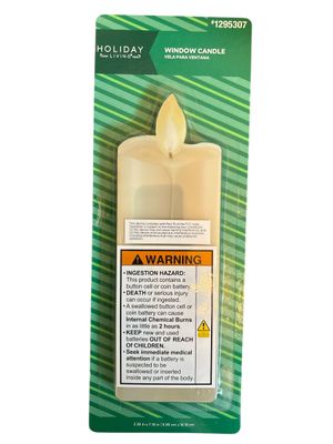 Holiday Living Christmas Show Lights LED Window Candle (Packaging May Vary)