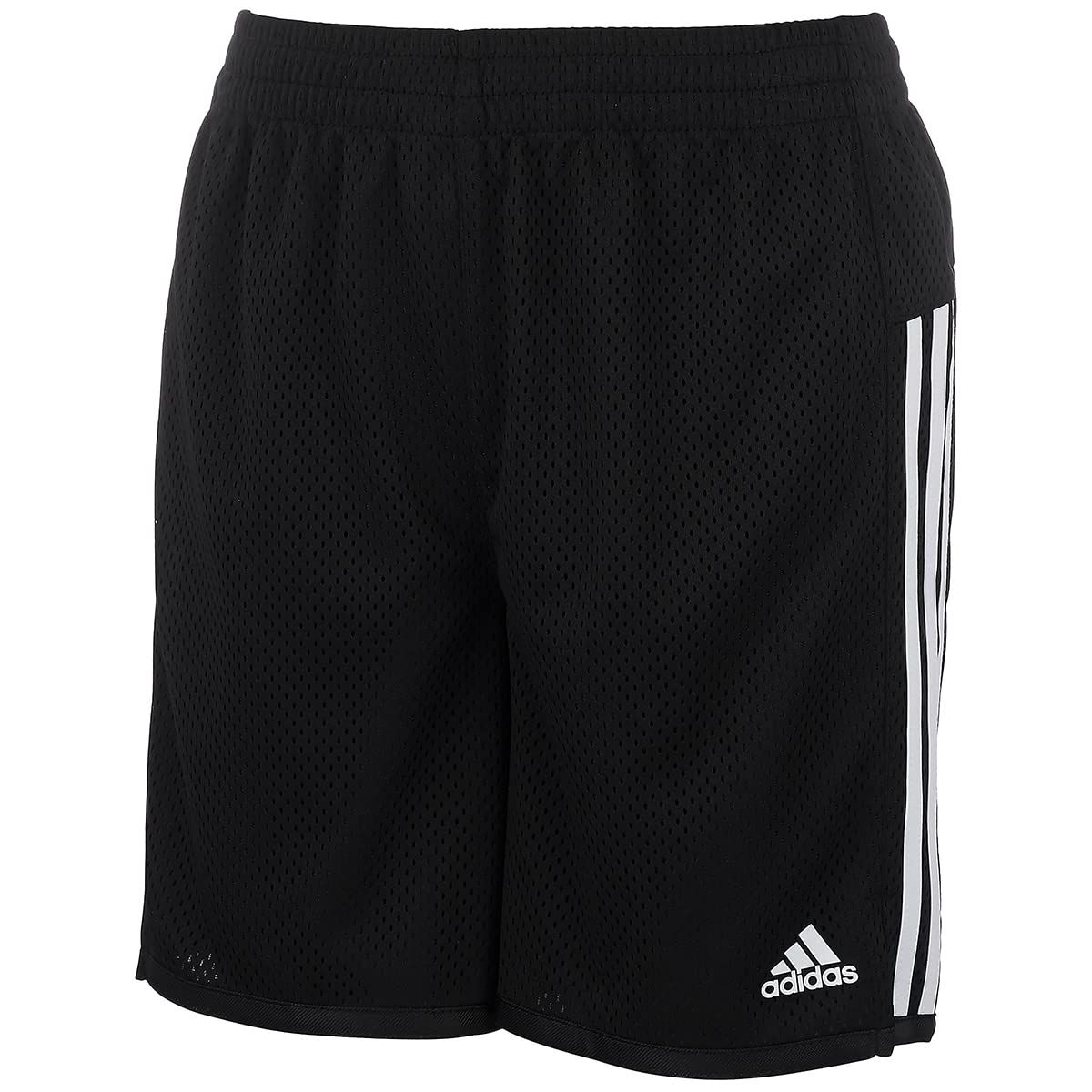 adidas Girls&#39; Big 5&quot; Mesh Athletic Gym Basketball Shorts, Black Adi, X-Large