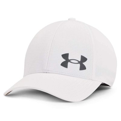 Under Armour Men&#39;s Iso-Chill Armourvent Fitted Baseball Cap , White (100)/Pitch Gray , Large/X-Large