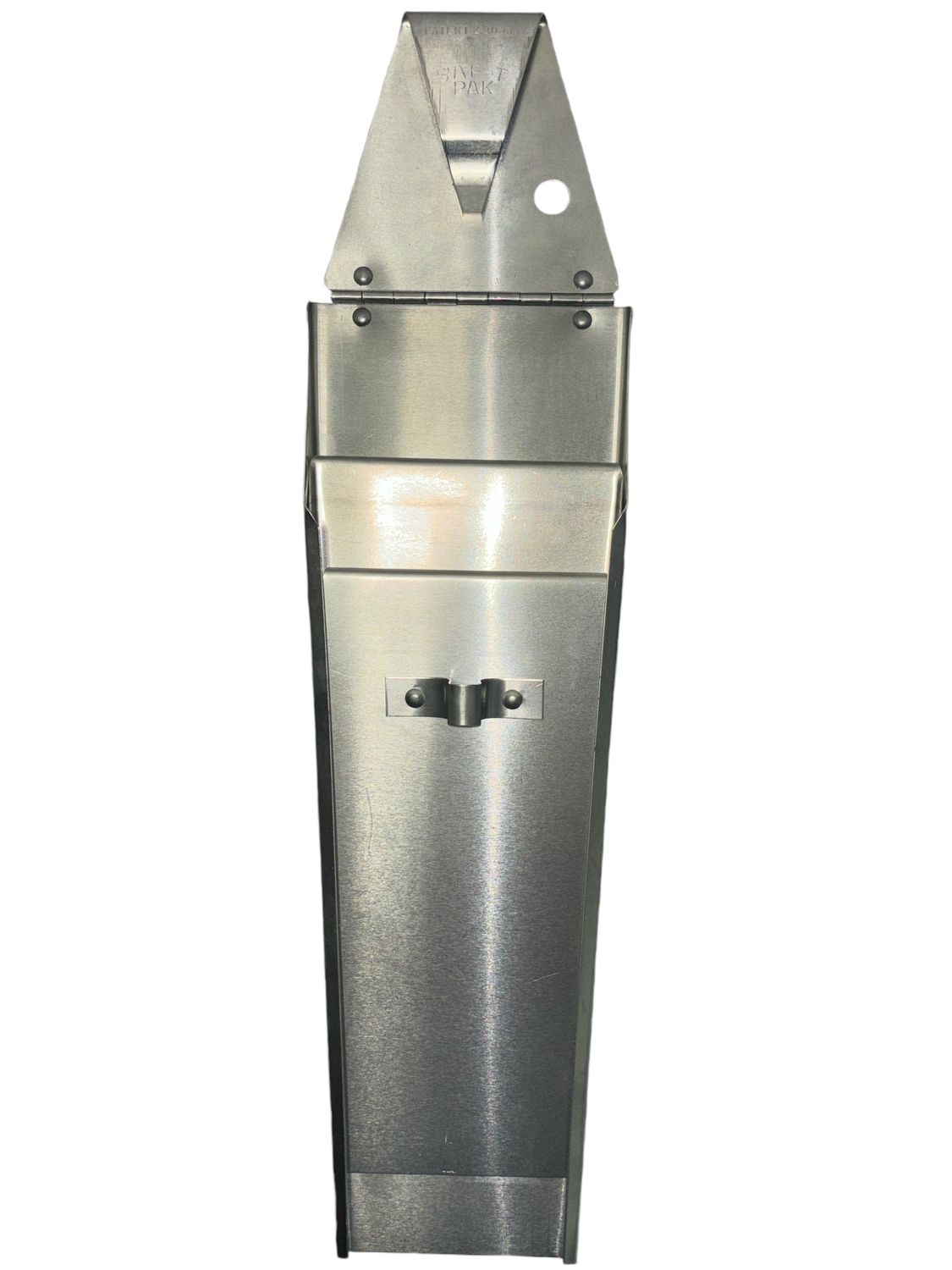 SAF-T-PAK LD-42 12&quot; Knife Scabbard, Double Row Knife Pouch, Aluminum, with Integrated Meat Hook and Belt Hanger, Silver