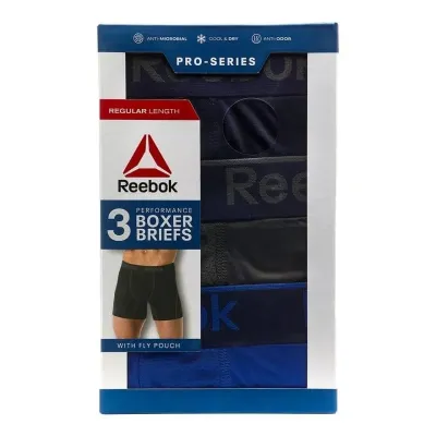 Reebok Men&#39;s Pro Series Performance Boxer Brief, 3 Pack 3XL