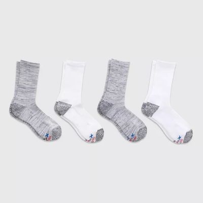Hanes Premium Men&#39;s Performance Filament Crew Socks 4pk - Gray, 6-12