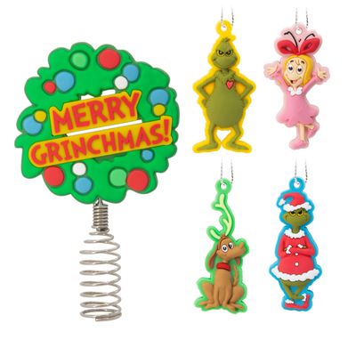 Hallmark Dr. Seuss&#39;s Grinch Stole Christmas! 5&quot; Miniature Topper and Ornaments