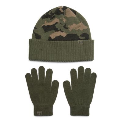 Under Armour Boys&#39; Beanie &amp; Glove Combo, (390) Marine OD Green / Marine OD Green