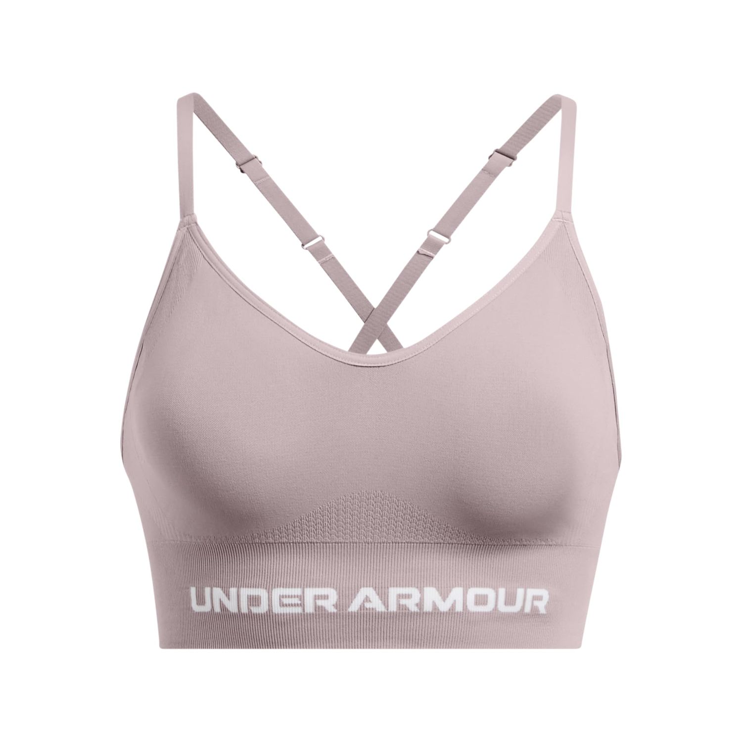 Under Armour Women&#39;s Standard Canish Seamless Low Bra, Tetra Gray/White Small