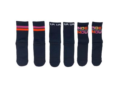 Under Armour Adult Unisex Cushioned Crew Socks 3 Pack (B(1385134-002)/O, Women 6-10, Men 7-8.5)