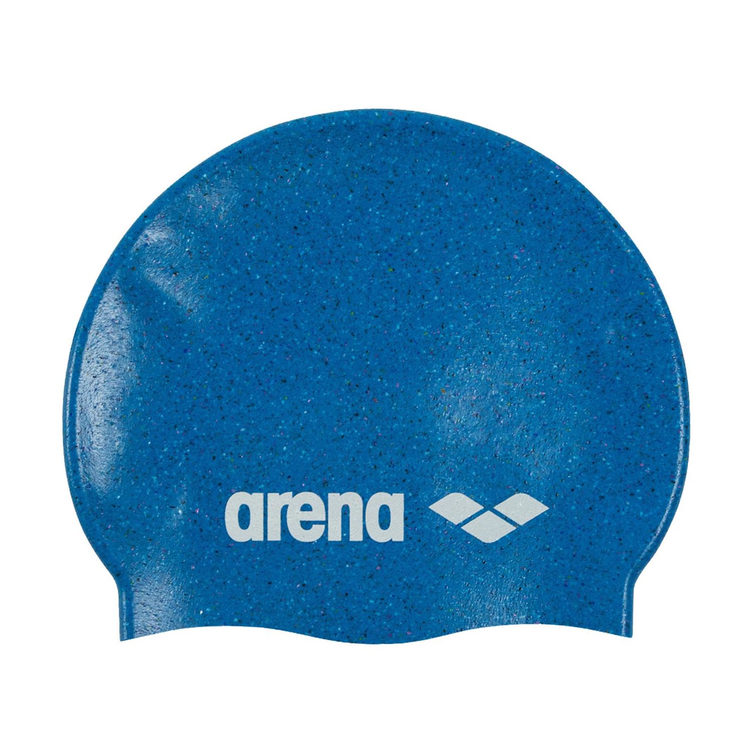 Arena Junior Recycled Silicone Unisex Swim Cap for Girls and Boys Comfortable Durable Kidsâ€™ Pool Bathing Cap, One Size, Blue Multi