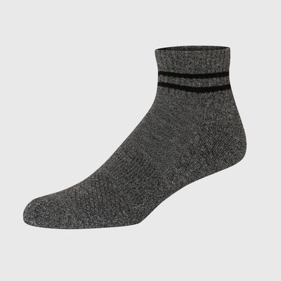 Hanes Premium Men&#39;s Comfort Fit Ankle Socks 4pk - Black/Gray 6-12