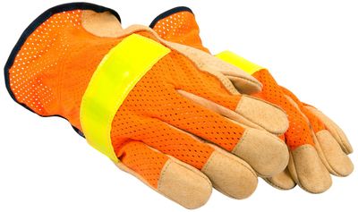 Forney 53152 Premium Full Grain High Vis Leather Driver, X-Large, Orange/Yellow