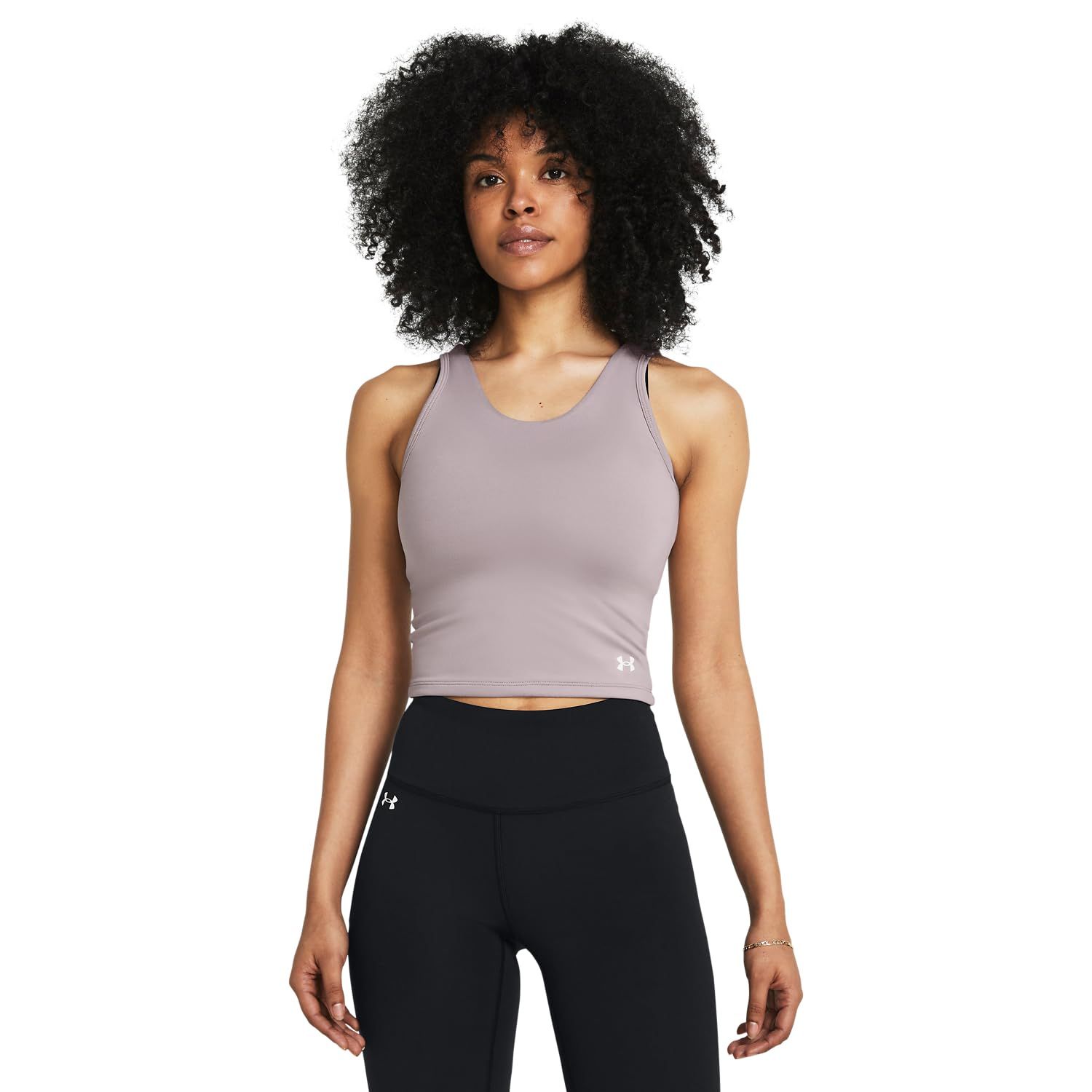 Under Armour Womens Motion Tank Top, (015) Tetra Gray / / White, Small
