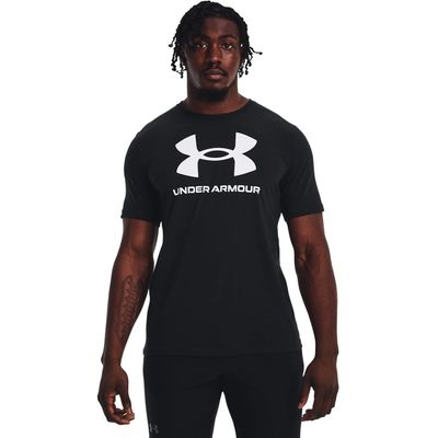 Under Armour Men&#39;s Sportstyle Logo SS T Shirt, (001) Black / / White, X-Large