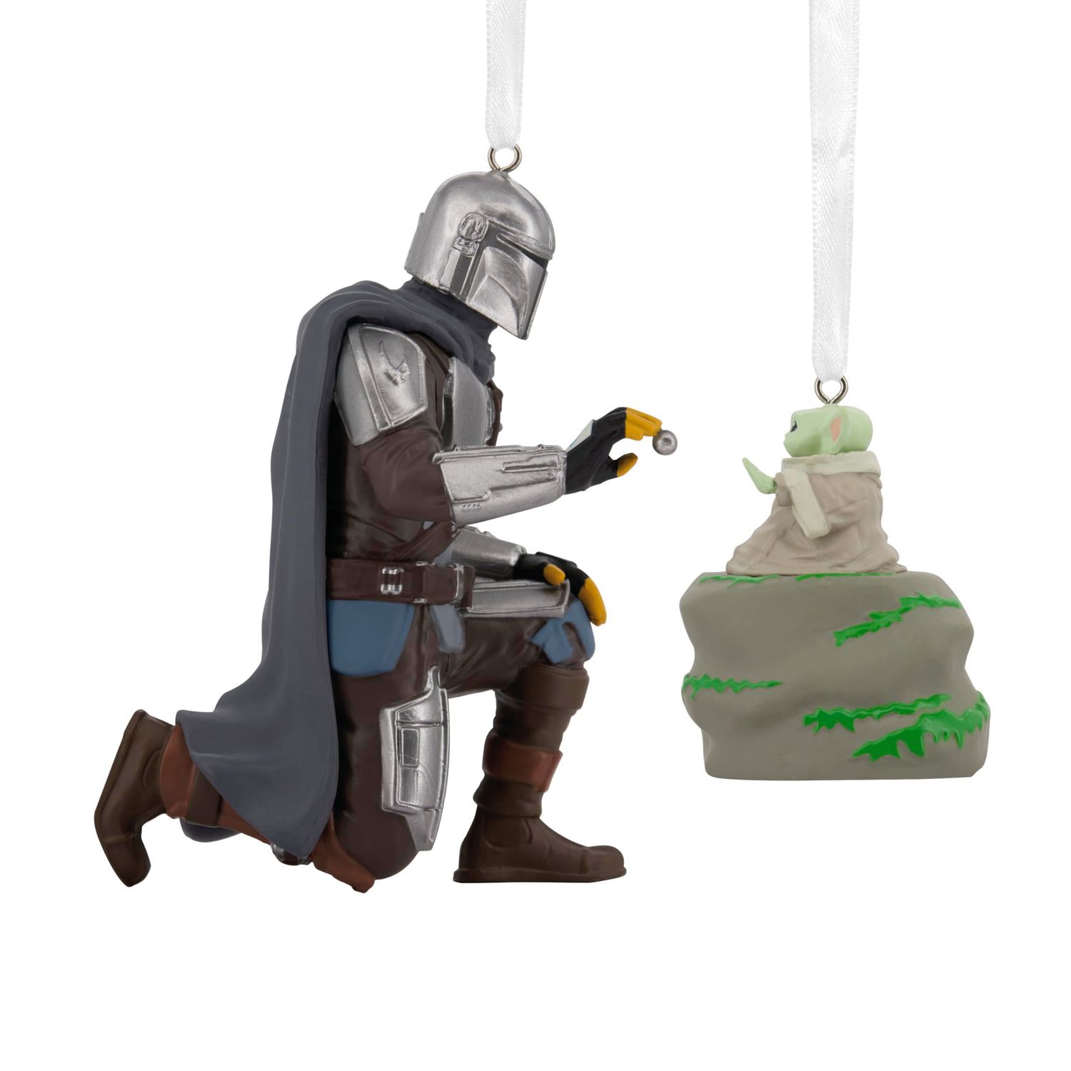 Hallmark Star Wars: The Mandalorian and Grogu Christmas Ornaments, Set of 2