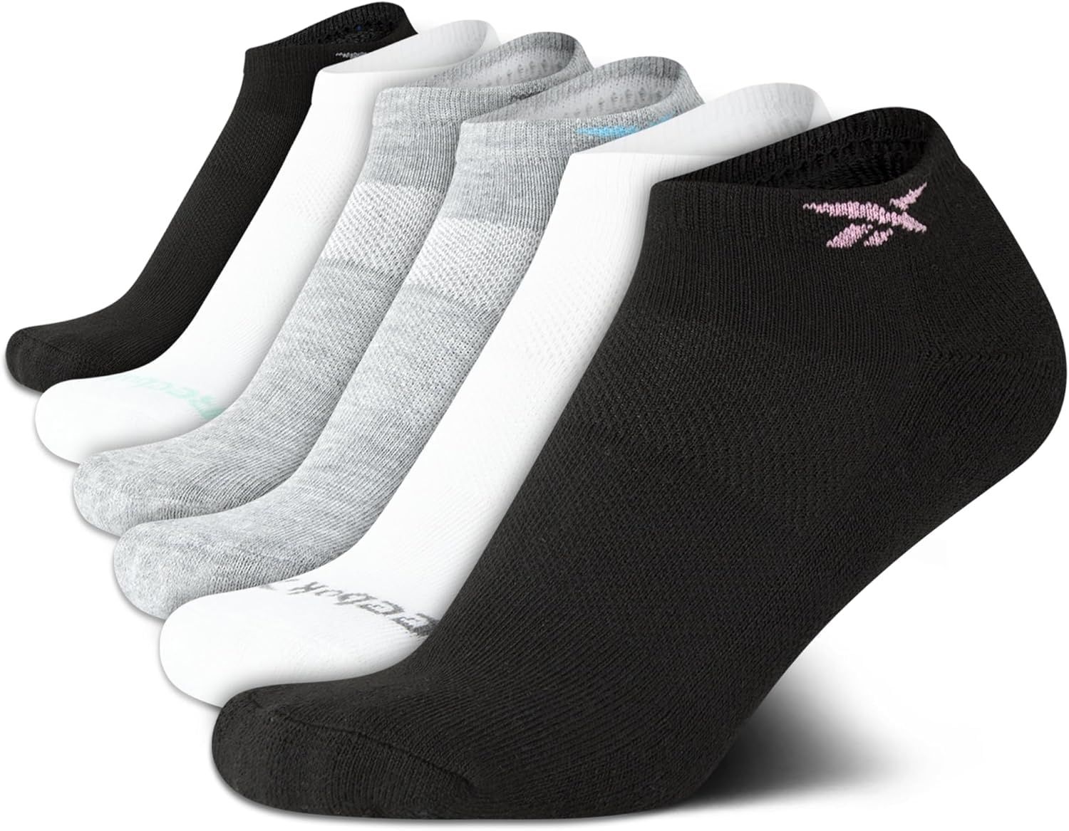 Reebok Women&#39;s Low Cut Socks - 6 Pk Cushion No Show Size 4-10 Assorted Color