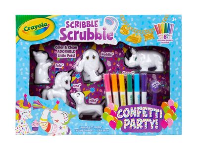 Crayola Scribble Scrubbie Confetti Party Washable Multicolor 12-Pack