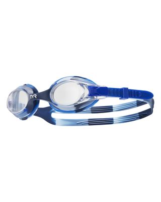 TYR Swimple Tie Dye Non-Mirrored Youth Fit Goggle, Clear/Light Blue/Blue