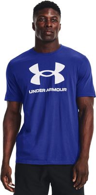 Under Armour Men&#39;s Sportstyle Logo Tee Loose Blue Short-Sleeve T-Shirt (M)