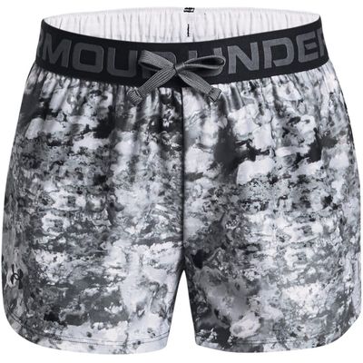 Under Armour Girls Play Up Printed Shorts, (018) Pitch Gray / / Black, Medium