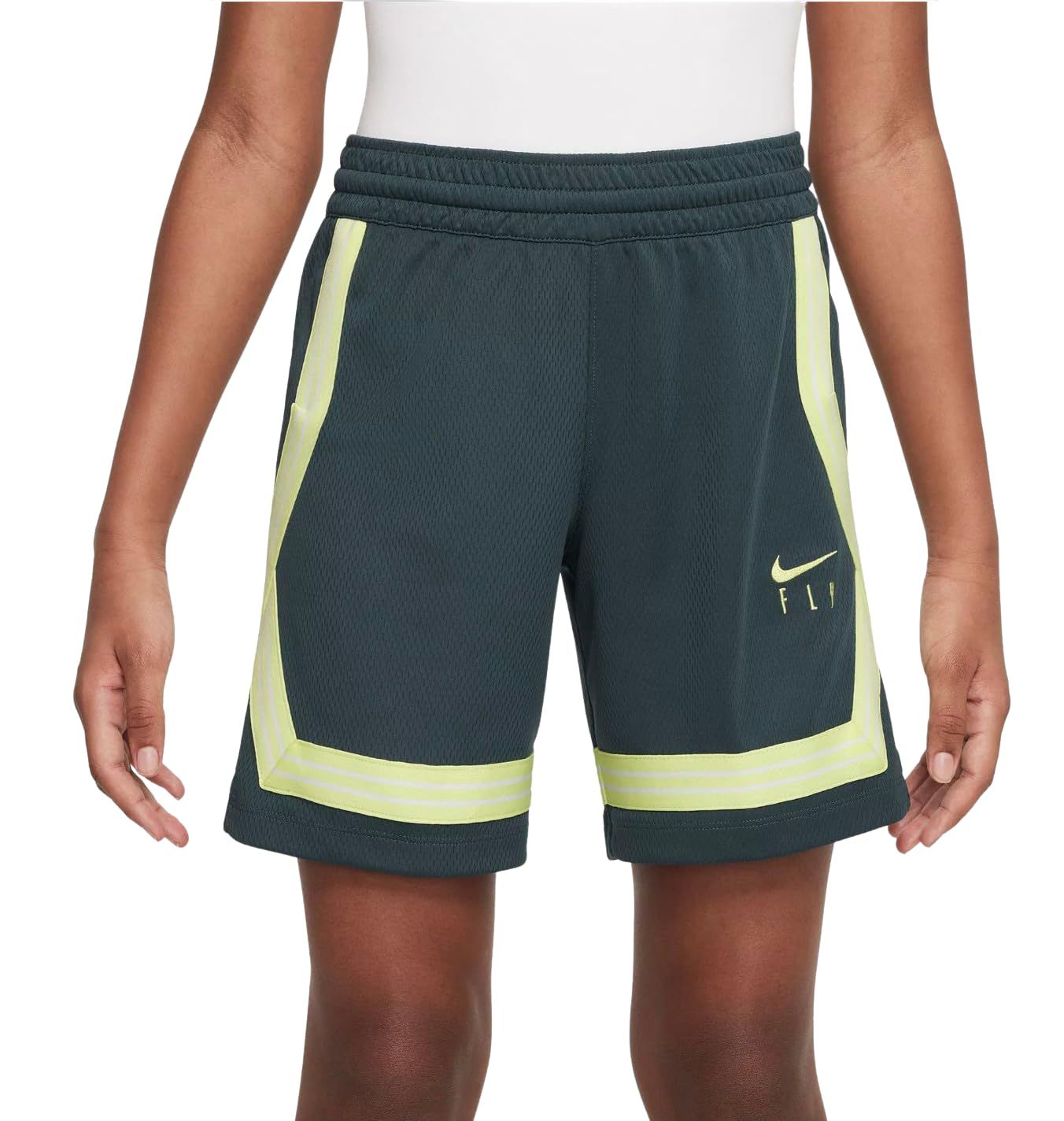 Nike Girls&#39; Fly Crossover Training Shorts (X-Large, Regular, Deep Jungle)