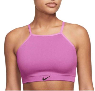 Nike Women&#39;s Indy Seamless Ribbed Light-Support Non-Padded Sports Bra Large