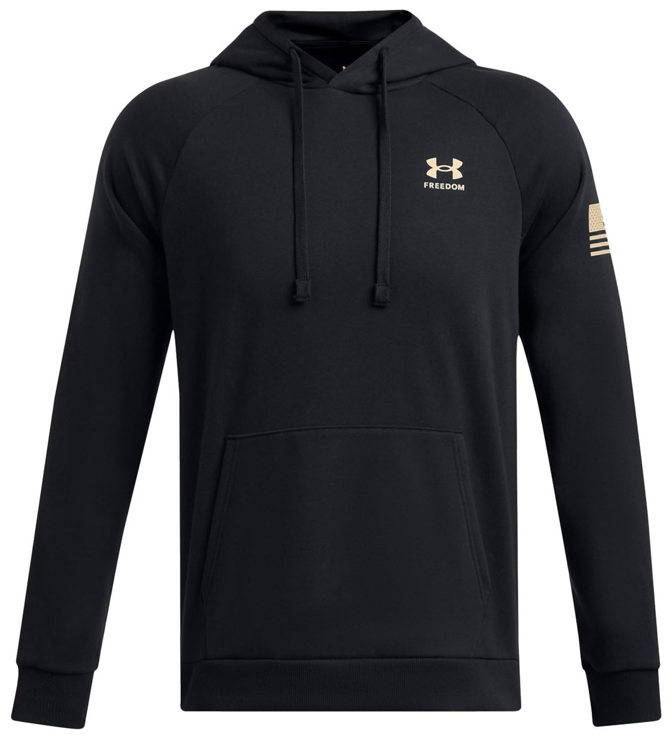Under Armour Men&#39;s Freedom Flag Hoodie, (001) Black / / Desert Sand, Large