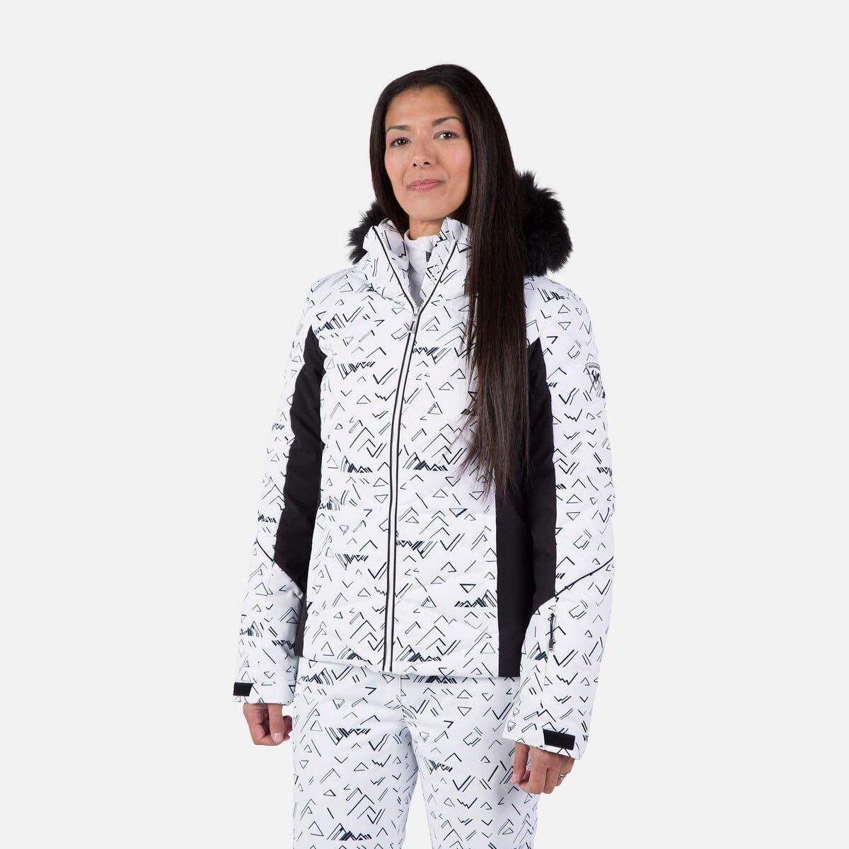 Puffy Print Jacket for Women by ROSSIGNOL XS White