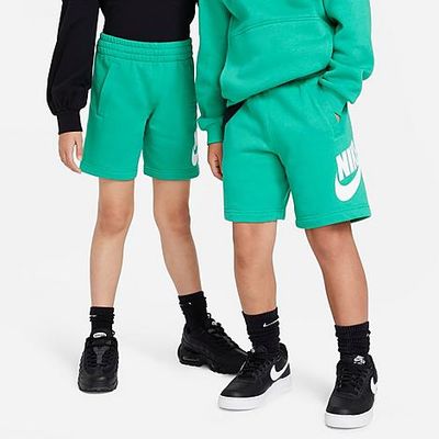 Nike Kids&#39; Sportswear Club Fleece Terry Shorts in Green/Stadium Green Small