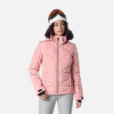 Rossignol Women&#39;s Staci Pearly Jacket, Cooper Pink, Small, Removable Hood