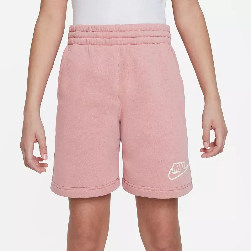 Kids 8-20 Nike Club Fleece Shorts, Girl&#39;s, Size: Medium, Med Red
