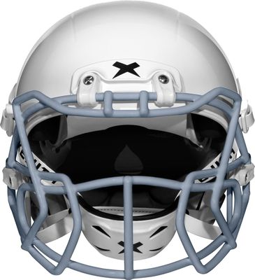 Xenith Youth X2E+ White Football Helmet w/Grey Prime Facemask &amp; White Chinstrap - Medium