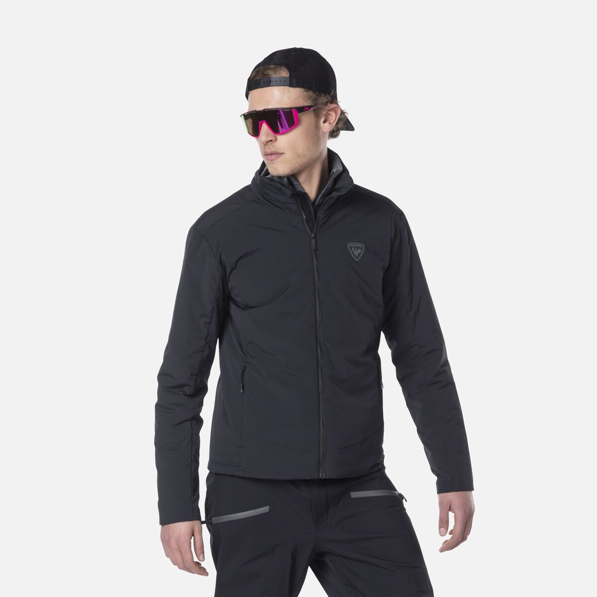Rossignol Men&#39;s Opside Lightweight Waterproof Insulated Ski Jacket, Black, Large