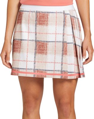 Walter Hagen Women&#39;s Side Pleat Contrast Golf Skort, XS, Tweed Plaid - #132a