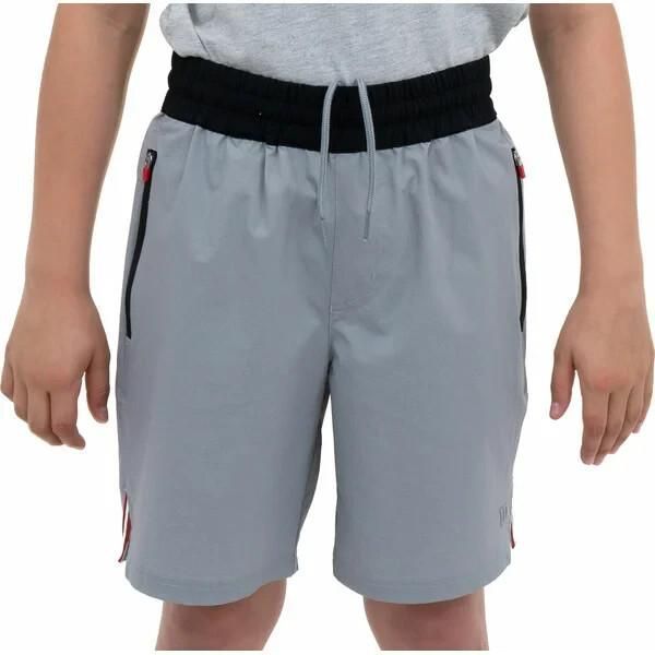 Wilson Youth Boys Gray Tech Shorts Drawstring Zip Pockets Gray Size Small #116a