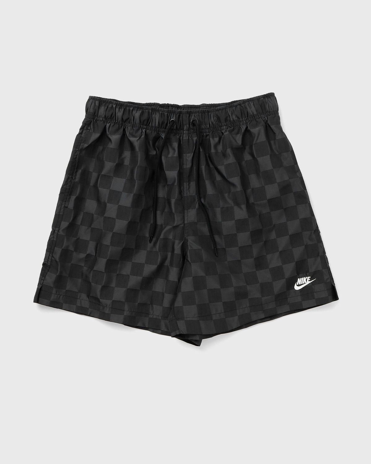 Nike Men&#39;s Club Flow Checker Logo Shorts - Black/(white) Large #114a
