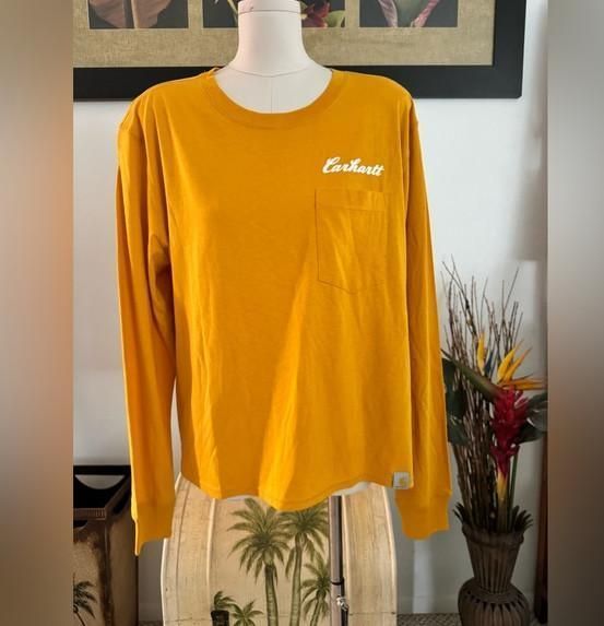 Carhartt Loose Fit Lightweight Long Sleeve T-shirt Golden Different Sizes XXL  #113