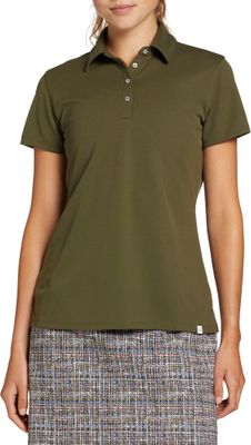 Walter Hagen Women&#39;s Core Pique Golf Polo, XXL, Inky Olive Green #111