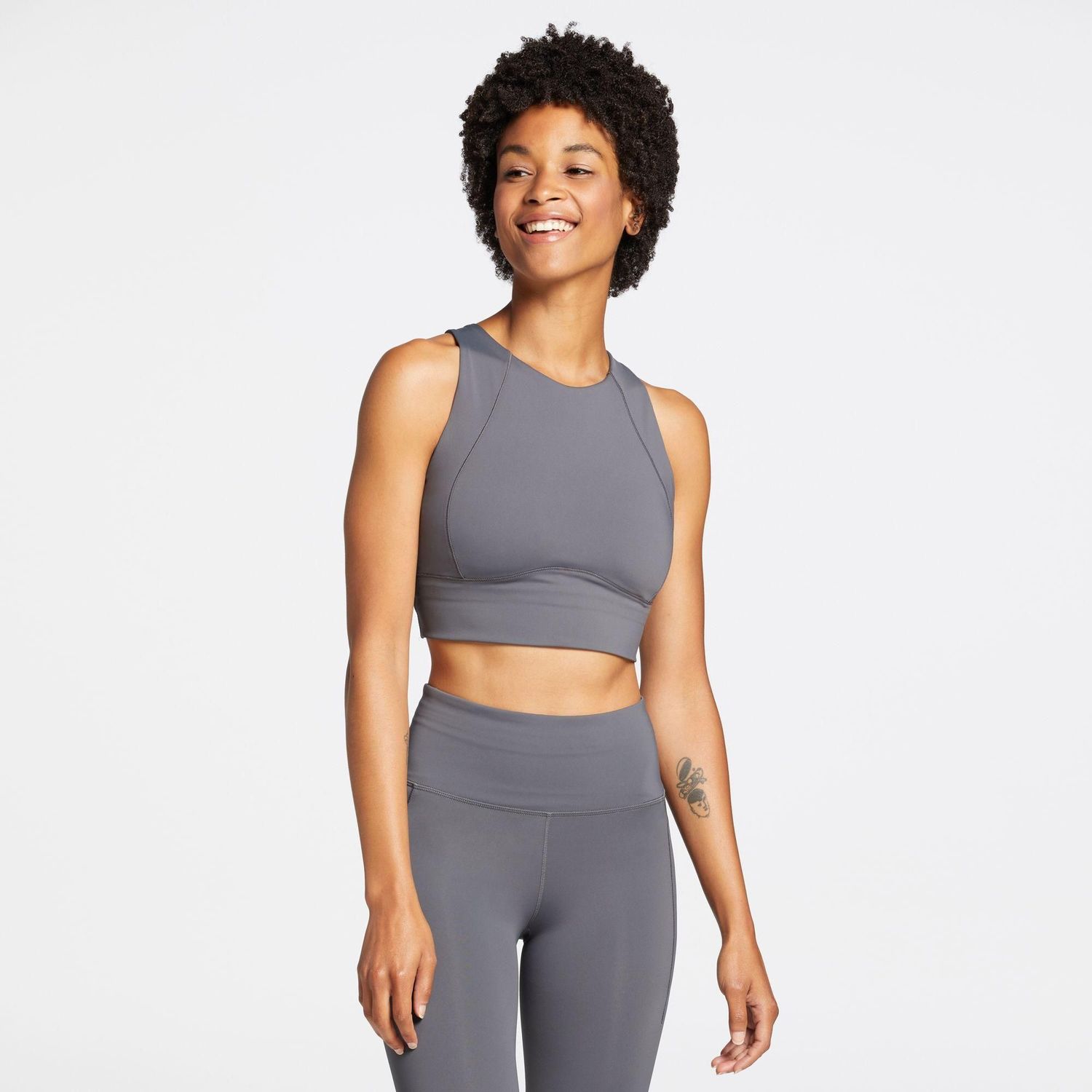 CALIA Women&#39;s PowerMove Sports Bra, XXL (a-C), Carbon Grey Gray #89