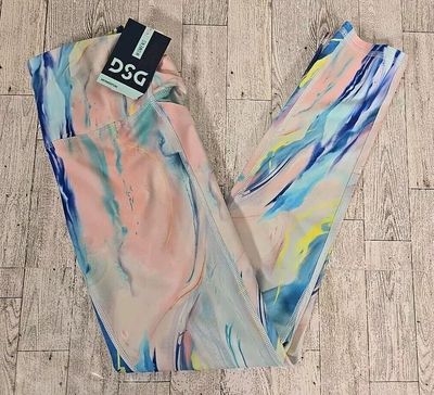 DSG Tights XS 7/8 High Rise Activewear Womens +50 UV Moisture Wicking #43